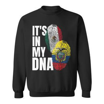 Ecuadorian And Mexican Dna Mix Flag Heritage Gift Sweatshirt - Seseable