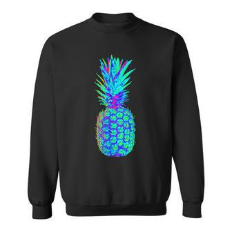 Edm Rave Festival - Trippy Neon Pineapple Sweatshirt | Mazezy