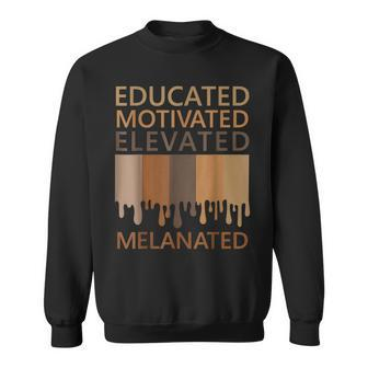 Educated Motivated Elevated Melanated V2 Sweatshirt - Seseable