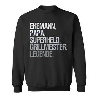 Ehemann Papa Grillmeister Sweatshirt - Seseable