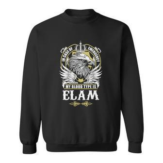 Elam Name T - In Case Of Emergency My Blood Sweatshirt - Seseable