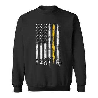 Electrician Us Flag Tools For Electricians Sweatshirt | Mazezy