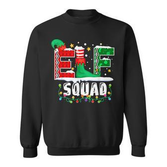 Elf Squad Christmas Lights Funny Xmas Family Matching V2 Men Women Sweatshirt Graphic Print Unisex - Seseable
