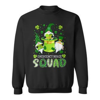 Emergency Nurse Squad Nursing St Patrick Day Gnomes Irish Sweatshirt - Seseable