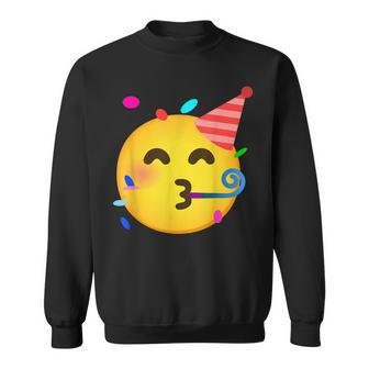Emoticon Partying Face Birthday Sweatshirt | Mazezy
