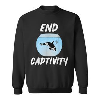 End Captivity Free The Orca Whales Sweatshirt | Mazezy