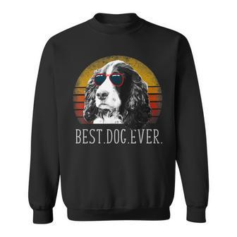 English Springer Spaniel Retro Best Dog Lover Ever Sweatshirt - Seseable