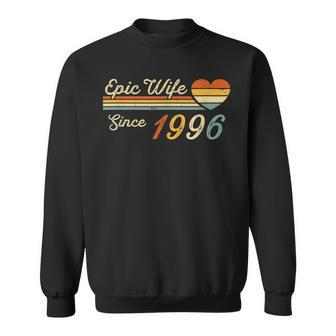 Epic Wife Since 1996 - 26Th Wedding Anniversary 26 Year Men Women Sweatshirt Graphic Print Unisex - Seseable