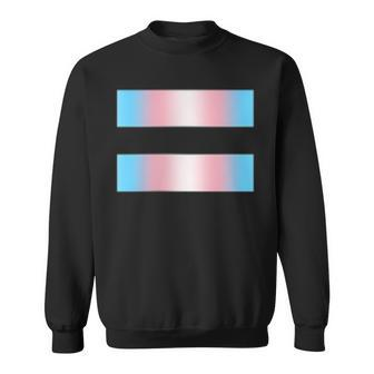 Equality Subtle Trans Pride Flag Transgender Rights Ally Sweatshirt | Mazezy