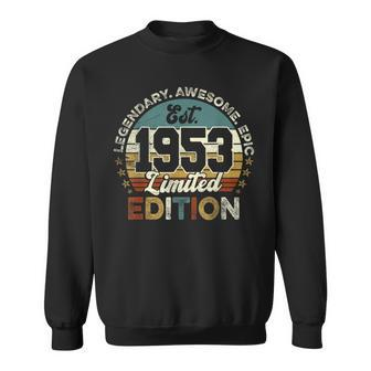 Est 1953 Limited Edition 70Th Birthday Gifts 1953 Year Old Sweatshirt - Thegiftio UK