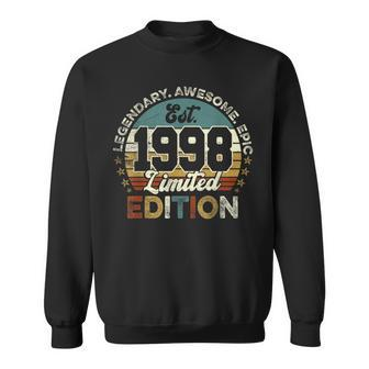 Est 1998 Limited Edition 25Th Birthday Gifts 1998 Year Old Sweatshirt - Thegiftio UK