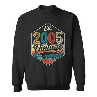 Est 2005 Limited Edition 18Th Birthday Gifts 18 Year Old Sweatshirt - Thegiftio UK