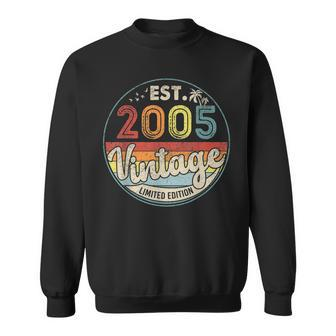Est 2005 Vintage Limited Edition 18Th Birthday 18 Years Old Sweatshirt - Thegiftio UK