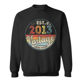Est 2013 Vintage Limited Edition 10Th Birthday 10 Years Old Sweatshirt - Thegiftio UK