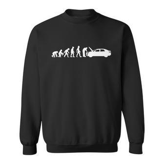 Evolution Of Man Car Mechanic Gift Hobbie Funny Sweatshirt - Monsterry DE