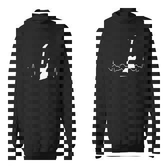 Explorer Electric Guitar Heartbeat Men Women Sweatshirt Graphic Print Unisex - Seseable