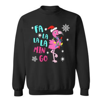 Fa La La La Mingo Flamingo For Christmas Xmas Pajama Holiday Men Women Sweatshirt Graphic Print Unisex - Thegiftio UK