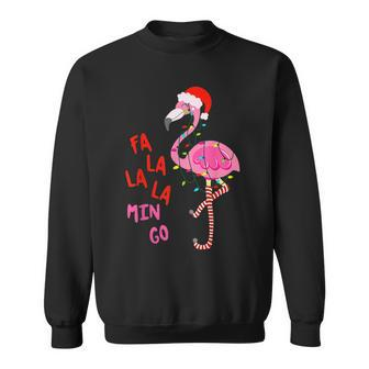 Fa La La Mingo Flamingo Christmas Tree Lights Tropical Xmas V7 Men Women Sweatshirt Graphic Print Unisex - Thegiftio UK