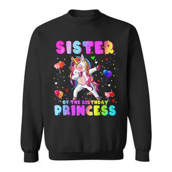 Family Matching Birthday Princess Dabbing Unicorn Sister Men Women Sweatshirt Graphic Print Unisex - Thegiftio UK