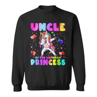 Family Matching Birthday Princess Girl Dabbing Unicorn Uncle Sweatshirt | Mazezy UK