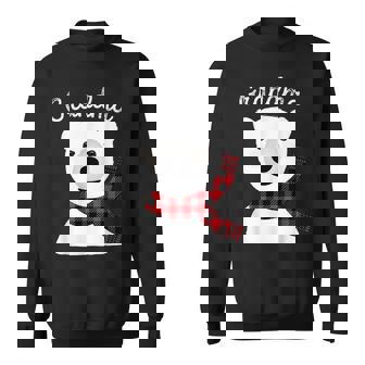 Family Matching Christmas Grandma Plaid Bear Gift Men Women Sweatshirt Graphic Print Unisex - Thegiftio UK