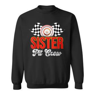 Family Racing Lovers Race Car Birthday Sister Pit Crew Men Women Sweatshirt Graphic Print Unisex - Thegiftio UK