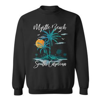 Family Vacation Retro Sunset South Carolina Myrtle Beach Sweatshirt | Mazezy
