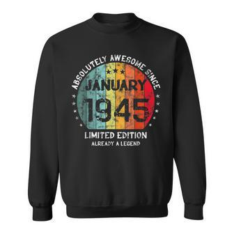 Fantastisch Seit Januar 1945 Männer Frauen Geburtstag Sweatshirt - Seseable