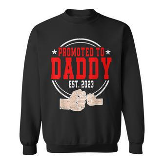Fathers Day 2023 Promoted To Daddy 1St Fathers Day Sweatshirt - Thegiftio UK
