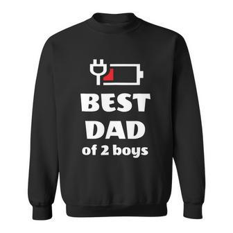 Fathers Day Gift For Dad Of 2 Boys From Wife Or Son Sweatshirt - Monsterry