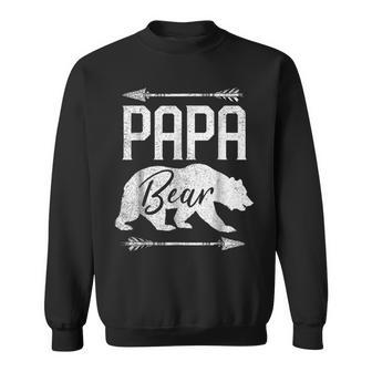 Fathers Day Gift Papa Bear Dad Grandpa Best Gift For Mens Sweatshirt | Mazezy