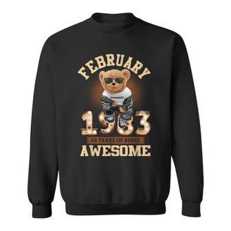 February 1983 40Th Birthday 2023 40 Years Of Being Awesome Sweatshirt - Seseable