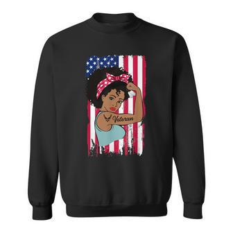 Female Air Force Veteran African American Women Usaf Men Women Sweatshirt Graphic Print Unisex - Seseable