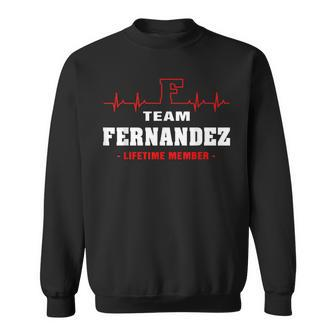 Fernandez Surname Family Name Team Fernandez Lifetime Member Men Women Sweatshirt Graphic Print Unisex - Seseable