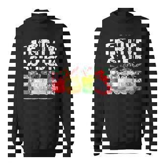 Festive As Fuck Funny Ugly Christmas Holiday Men Women Sweatshirt Graphic Print Unisex - Thegiftio