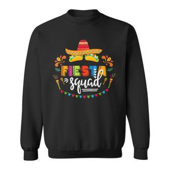 Fiesta Squad Cinco De Mayo Mexican Sombrero Family Couple Sq Sweatshirt | Mazezy