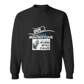 Fille Magnifique Humour Papa Sweatshirt - Seseable