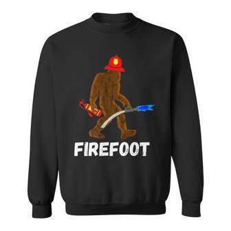 Fire Fighter Bigfoot Fireman Funny Sasquatch Firefighter Sweatshirt - Seseable