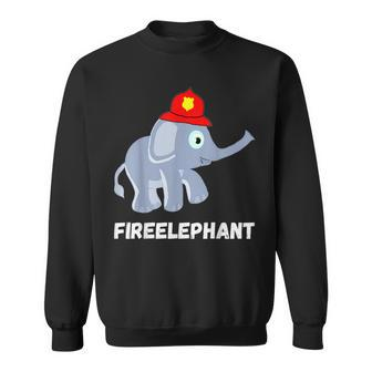 Fire Fighter Elephant Baby Firefighter Fireman Sweatshirt - Seseable