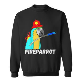 Firefighter Parrot Exotic Bird Fireman Fire Fighter Sweatshirt - Seseable