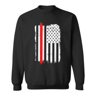 Firefighter Thin Red Line Amercian Flag | Usa Sweatshirt - Seseable