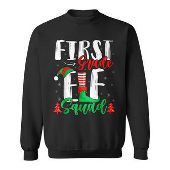 First Grade Squad Christmas Elementary Teacher Gifts Men Women Sweatshirt Graphic Print Unisex - Seseable