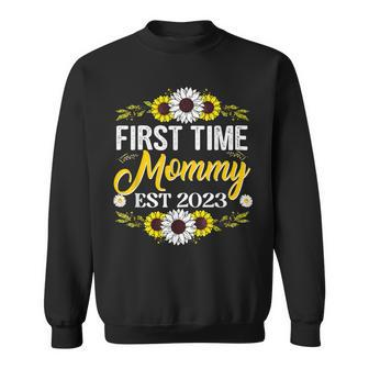 First Time Mommy Est 2023 Mom Pregnancy Announcement Sweatshirt - Seseable
