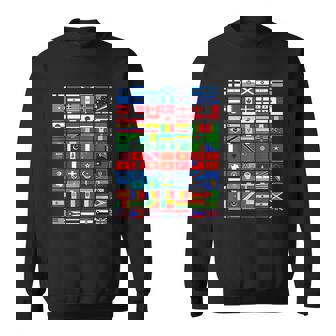 Flags Of The Countries Of The World International Gift Men Women Sweatshirt Graphic Print Unisex - Thegiftio