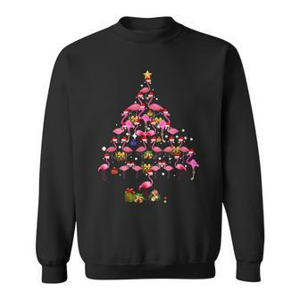 Flamingo Christmas Tree Santa Hat Xmas Light Merry Christmas V3 Men Women Sweatshirt Graphic Print Unisex - Thegiftio UK
