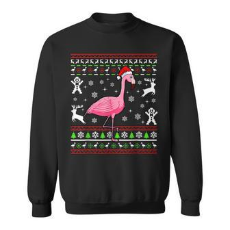 Flamingo Ugly Christmas Pajama Cute Bird Animal X-Mas Men Women Sweatshirt Graphic Print Unisex - Thegiftio UK