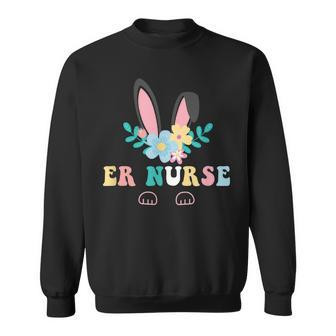 Floral Leopard Er Nurse Bunny Funny Costume For Easter Women Sweatshirt | Mazezy