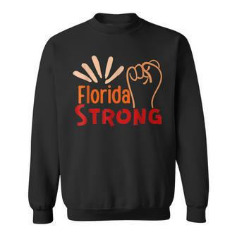 Florida Strong Vintage Community Strength Prayer Support V2 Men Women Sweatshirt Graphic Print Unisex - Thegiftio UK