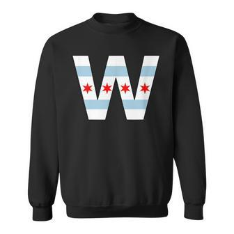 Fly The W Chicago City Flag - Sweatshirt | Mazezy