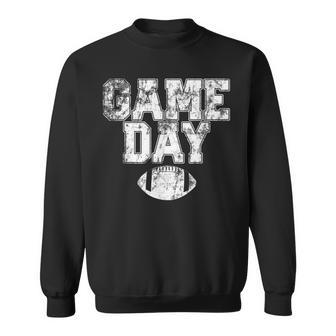 Football Day Game Vintage Distressed Graphic Mens Womens Dad Sweatshirt - Seseable